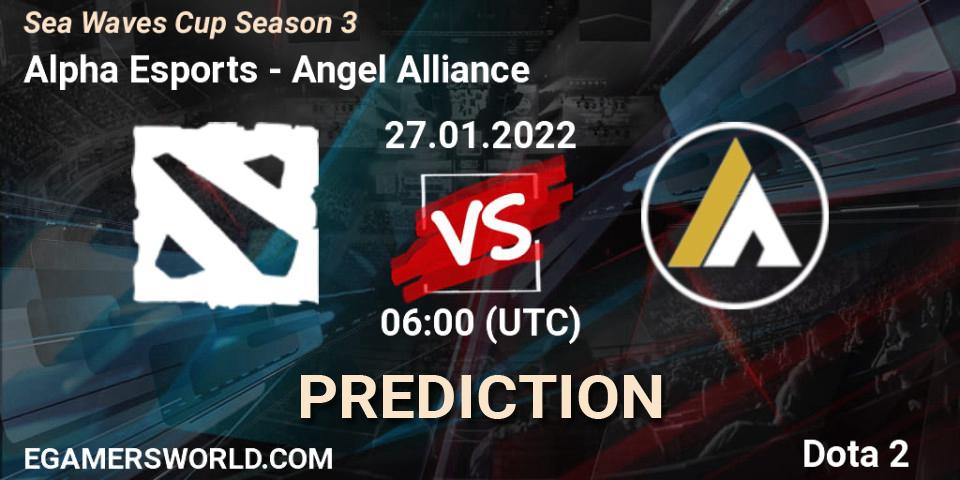 Pronósticos Alpha Esports - Angel Alliance. 27.01.22. Sea Waves Cup Season 3 - Dota 2