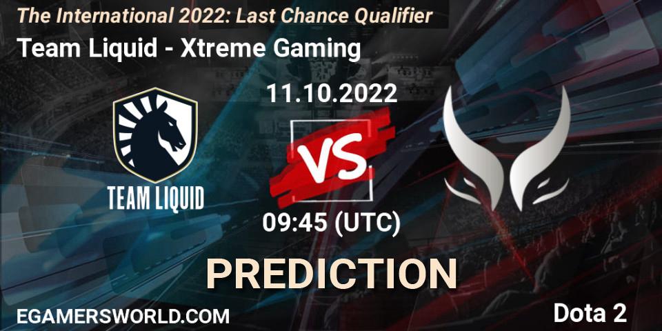 Pronósticos Team Liquid - Xtreme Gaming. 11.10.22. The International 2022: Last Chance Qualifier - Dota 2