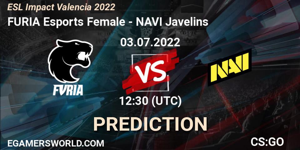 Pronósticos FURIA Esports Female - NAVI Javelins. 03.07.2022 at 11:40. ESL Impact Valencia 2022 - Counter-Strike (CS2)