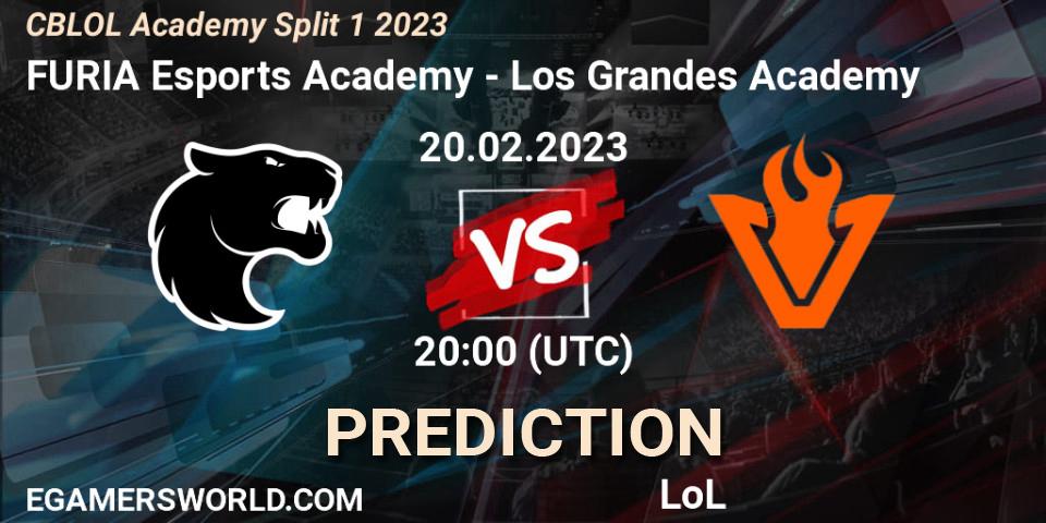 Pronósticos FURIA Esports Academy - Los Grandes Academy. 20.02.2023 at 20:00. CBLOL Academy Split 1 2023 - LoL