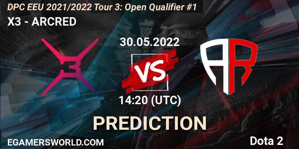 Pronósticos X3 - ARCRED. 30.05.2022 at 14:20. DPC EEU 2021/2022 Tour 3: Open Qualifier #1 - Dota 2