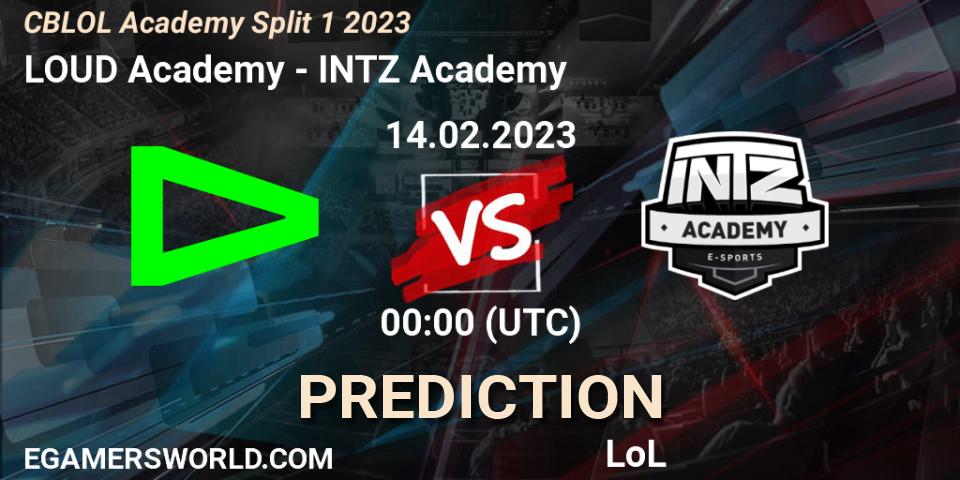 Pronósticos LOUD Academy - INTZ Academy. 14.02.23. CBLOL Academy Split 1 2023 - LoL