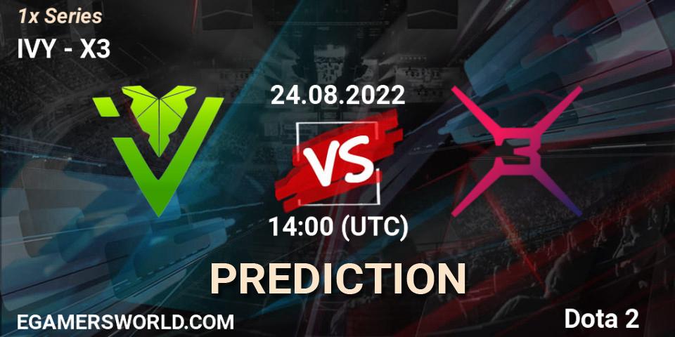 Pronósticos IVY - X3. 24.08.2022 at 14:00. 1x Series - Dota 2