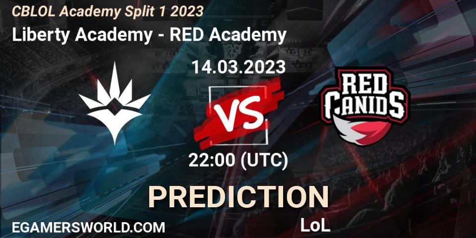 Pronósticos Liberty Academy - RED Academy. 14.03.23. CBLOL Academy Split 1 2023 - LoL
