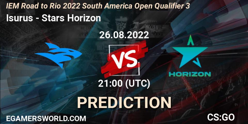 Pronósticos Isurus - Stars Horizon. 26.08.2022 at 21:15. IEM Road to Rio 2022 South America Open Qualifier 3 - Counter-Strike (CS2)