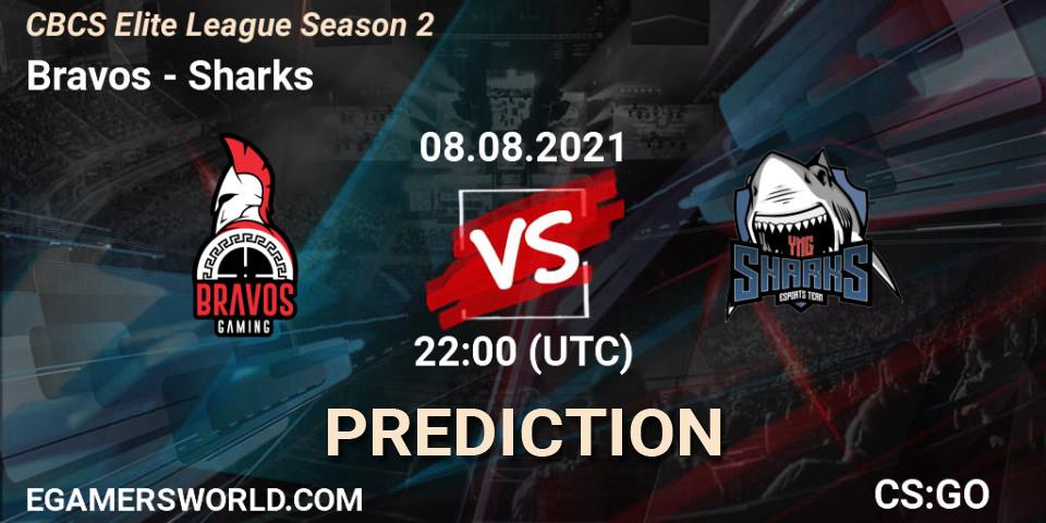 Pronósticos Bravos - Sharks. 08.08.2021 at 22:15. CBCS Elite League Season 2 - Counter-Strike (CS2)