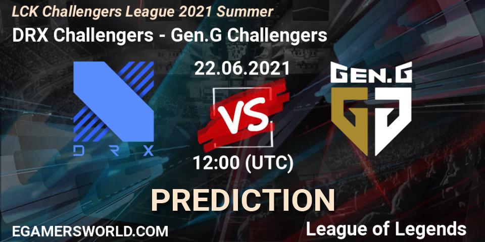 Pronósticos DRX Challengers - Gen.G Challengers. 22.06.2021 at 12:20. LCK Challengers League 2021 Summer - LoL