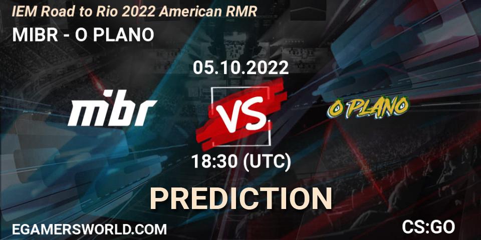 Pronósticos MIBR - O PLANO. 05.10.2022 at 13:45. IEM Road to Rio 2022 American RMR - Counter-Strike (CS2)