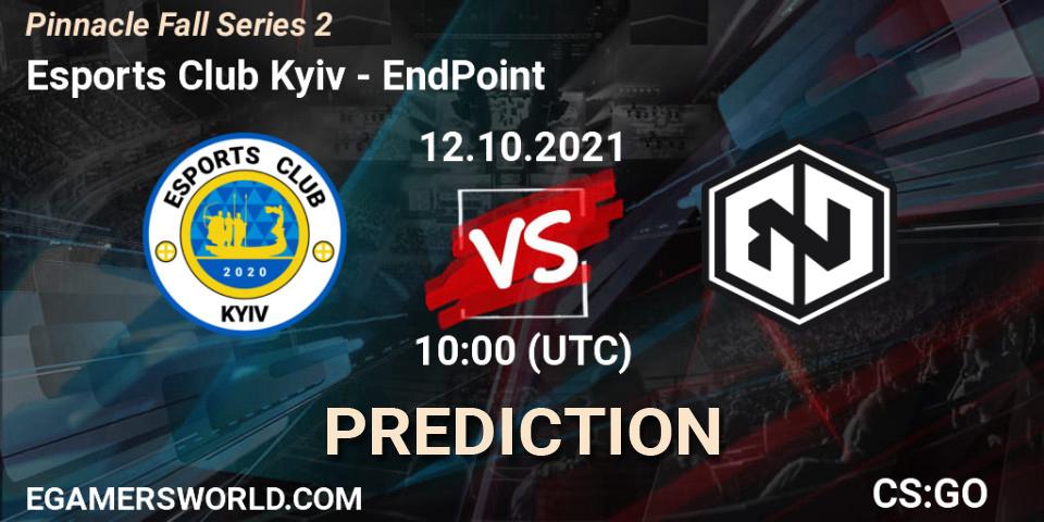 Pronósticos Esports Club Kyiv - EndPoint. 12.10.2021 at 10:15. Pinnacle Fall Series #2 - Counter-Strike (CS2)