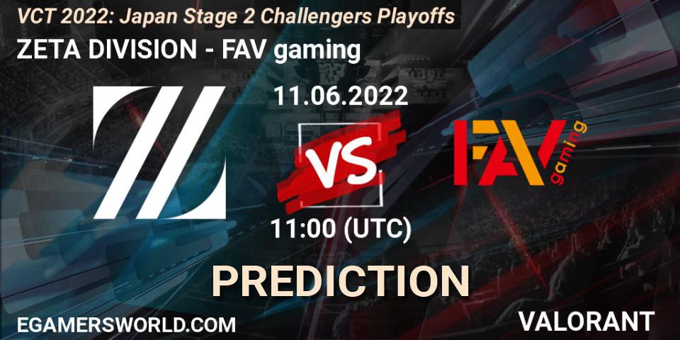 Pronósticos ZETA DIVISION - FAV gaming. 11.06.2022 at 12:10. VCT 2022: Japan Stage 2 Challengers Playoffs - VALORANT