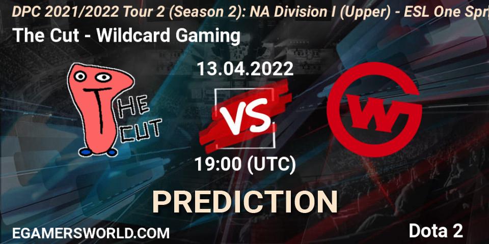 Pronósticos The Cut - Wildcard Gaming. 13.04.2022 at 20:00. DPC 2021/2022 Tour 2 (Season 2): NA Division I (Upper) - ESL One Spring 2022 - Dota 2