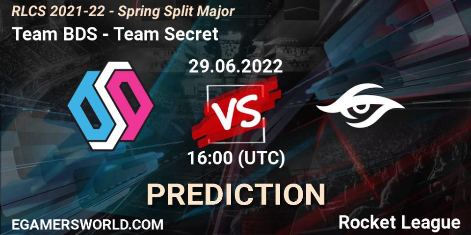 Pronósticos Team BDS - Team Secret. 29.06.22. RLCS 2021-22 - Spring Split Major - Rocket League