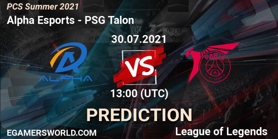 Pronósticos Alpha Esports - PSG Talon. 30.07.21. PCS Summer 2021 - LoL