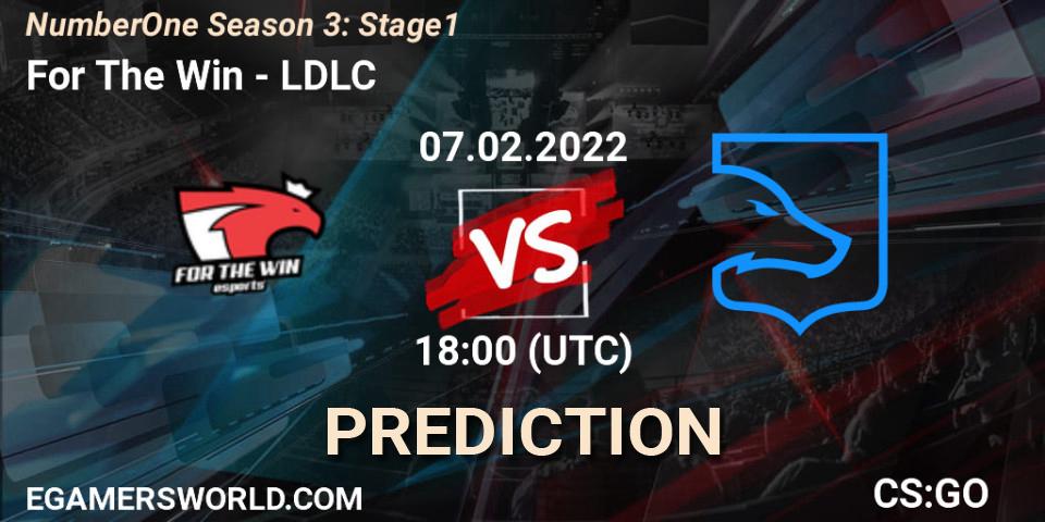 Pronósticos For The Win - LDLC. 07.02.2022 at 18:00. NumberOne Season 3: Stage 1 - Counter-Strike (CS2)