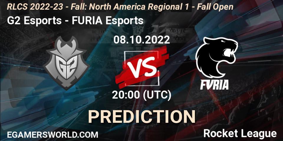 Pronósticos G2 Esports - FURIA Esports. 08.10.2022 at 19:45. RLCS 2022-23 - Fall: North America Regional 1 - Fall Open - Rocket League