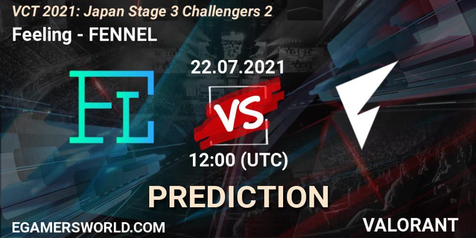 Pronósticos Feeling - FENNEL. 22.07.2021 at 12:00. VCT 2021: Japan Stage 3 Challengers 2 - VALORANT