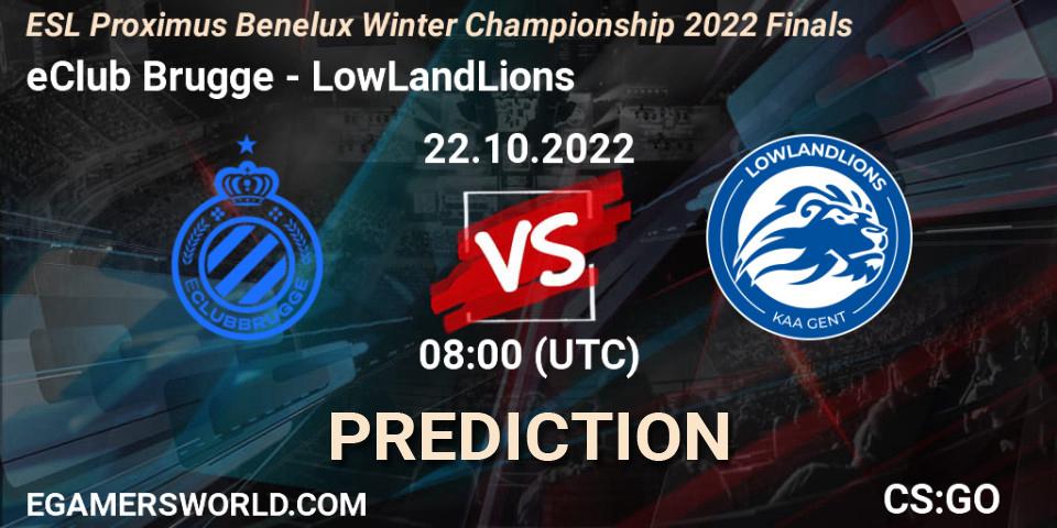 Pronósticos eClub Brugge - LowLandLions. 22.10.2022 at 08:00. ESL Proximus Benelux Winter Championship 2022 Finals - Counter-Strike (CS2)