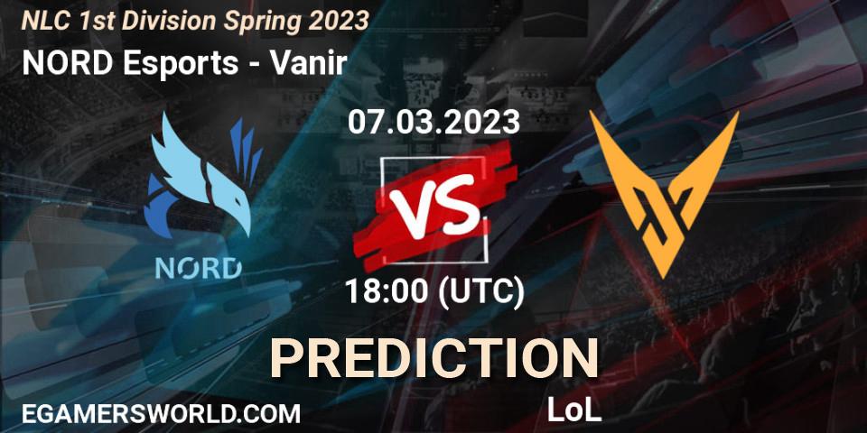Pronósticos NORD Esports - Vanir. 08.02.2023 at 18:00. NLC 1st Division Spring 2023 - LoL