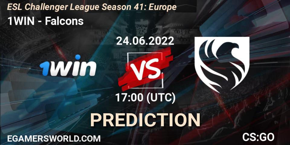 Pronósticos 1WIN - Falcons. 24.06.22. ESL Challenger League Season 41: Europe - CS2 (CS:GO)