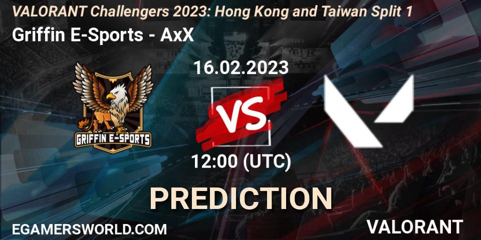 Pronósticos Griffin E-Sports - AxX. 16.02.2023 at 12:00. VALORANT Challengers 2023: Hong Kong and Taiwan Split 1 - VALORANT
