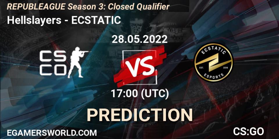 Pronósticos Hellslayers - ECSTATIC. 28.05.2022 at 17:00. REPUBLEAGUE Season 3: Closed Qualifier - Counter-Strike (CS2)