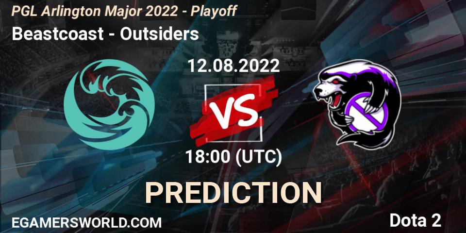 Pronósticos Beastcoast - Outsiders. 12.08.2022 at 18:36. PGL Arlington Major 2022 - Playoff - Dota 2