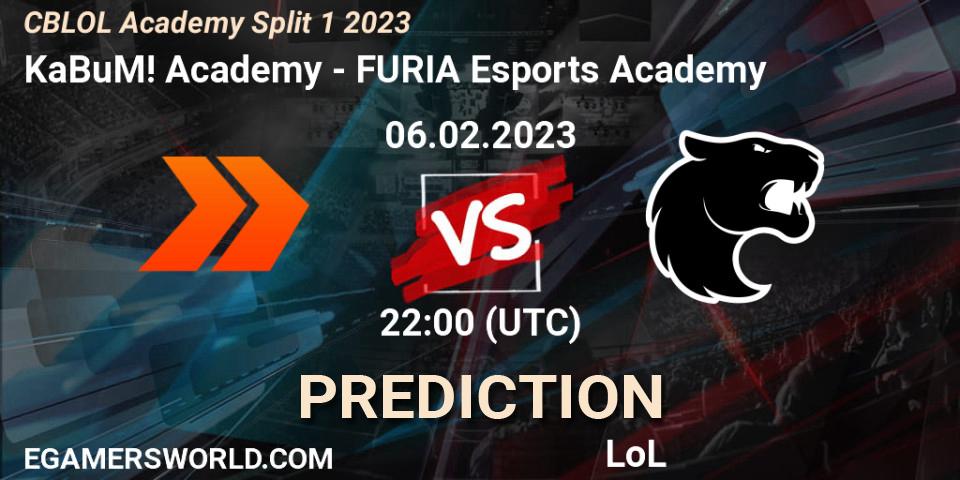 Pronósticos KaBuM! Academy - FURIA Esports Academy. 06.02.23. CBLOL Academy Split 1 2023 - LoL