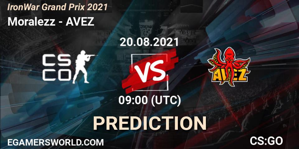 Pronósticos Moralezz - AVEZ. 20.08.2021 at 08:05. IronWar Grand Prix 2021 - Counter-Strike (CS2)