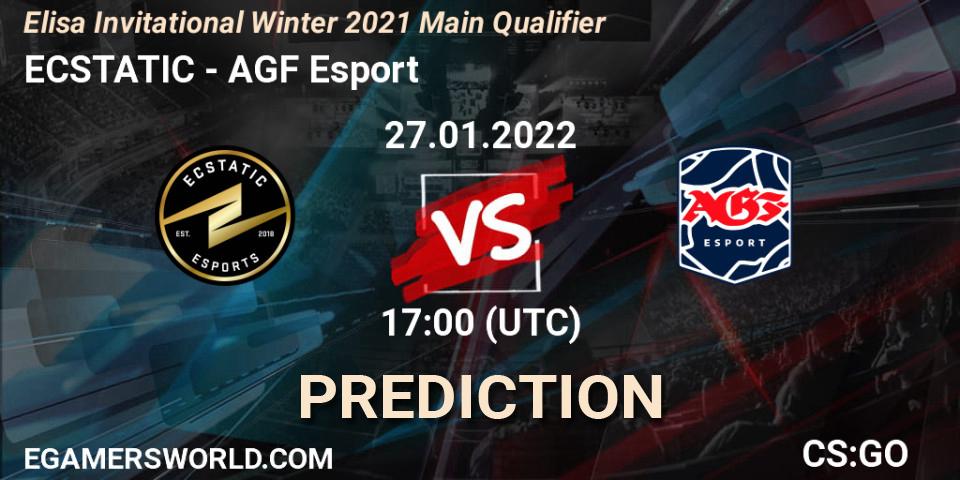 Pronósticos ECSTATIC - AGF Esport. 27.01.2022 at 17:00. Elisa Invitational Winter 2021 Main Qualifier - Counter-Strike (CS2)