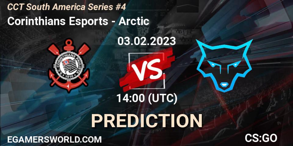 Pronósticos Corinthians Esports - Arctic. 03.02.2023 at 14:00. CCT South America Series #4 - Counter-Strike (CS2)