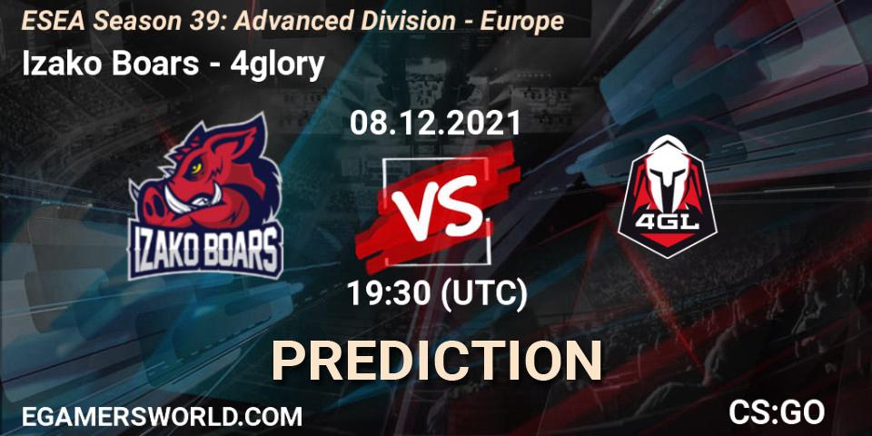 Pronósticos Izako Boars - 4glory. 08.12.21. ESEA Season 39: Advanced Division - Europe - CS2 (CS:GO)