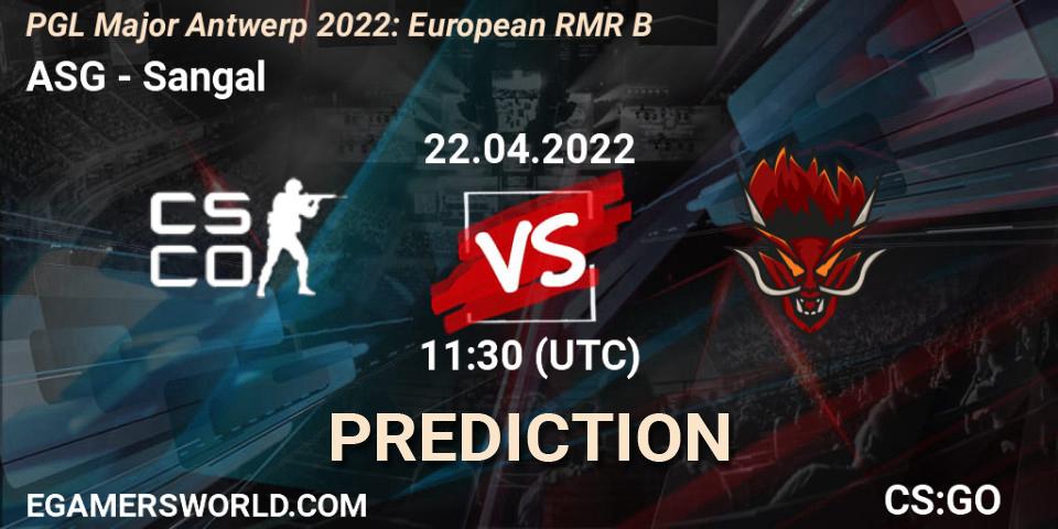 Pronósticos ASG - Sangal. 22.04.2022 at 11:15. PGL Major Antwerp 2022: European RMR B - Counter-Strike (CS2)