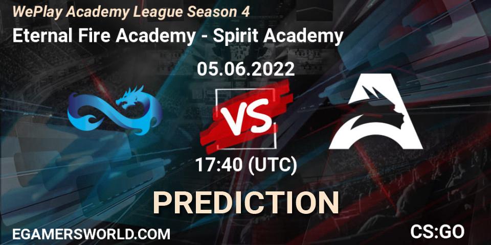Pronósticos Eternal Fire Academy - Spirit Academy. 05.06.22. WePlay Academy League Season 4 - CS2 (CS:GO)