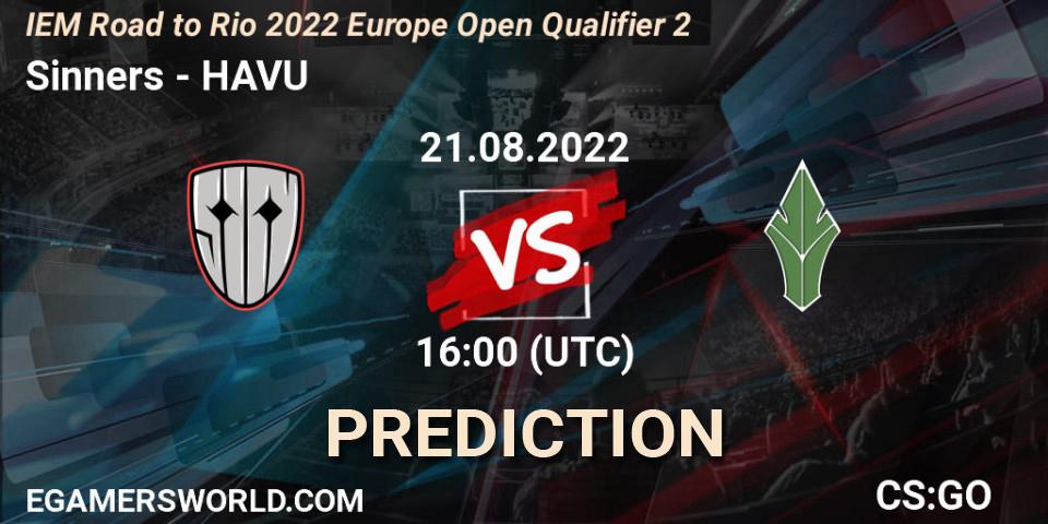 Pronósticos Sinners - HAVU. 21.08.2022 at 16:10. IEM Road to Rio 2022 Europe Open Qualifier 2 - Counter-Strike (CS2)