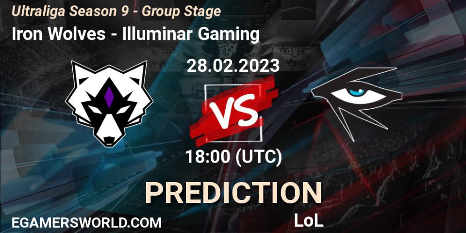 Pronósticos Iron Wolves - Illuminar Gaming. 28.02.23. Ultraliga Season 9 - Group Stage - LoL
