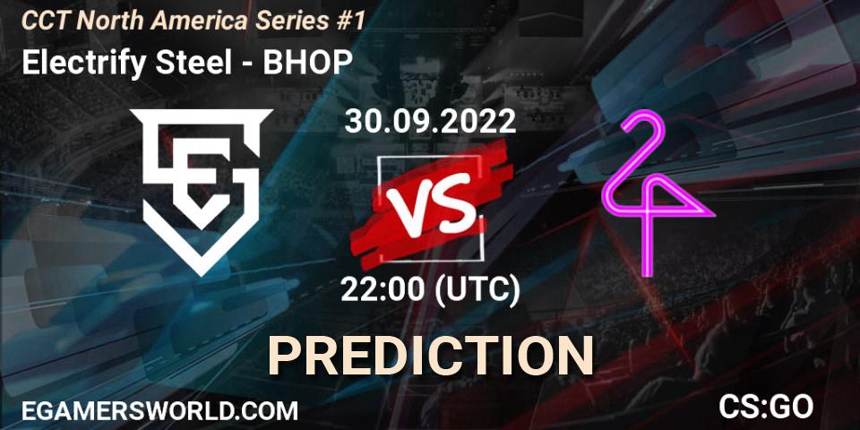 Pronósticos Electrify Steel - BHOP. 30.09.2022 at 22:00. CCT North America Series #1 - Counter-Strike (CS2)