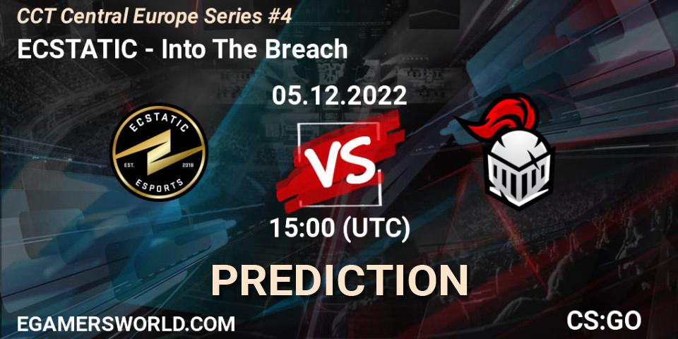Pronósticos ECSTATIC - Into The Breach. 05.12.2022 at 15:10. CCT Central Europe Series #4 - Counter-Strike (CS2)