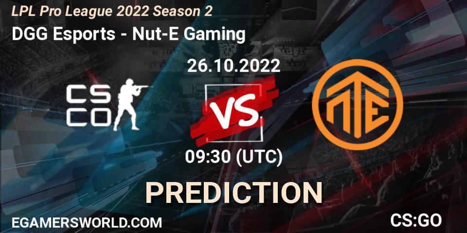 Pronósticos DGG Esports - Nut-E Gaming. 26.10.22. LPL Pro League 2022 Season 2 - CS2 (CS:GO)