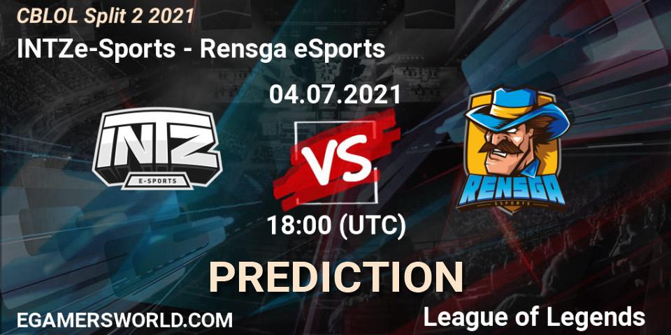 Pronósticos INTZ e-Sports - Rensga eSports. 04.07.2021 at 18:00. CBLOL Split 2 2021 - LoL