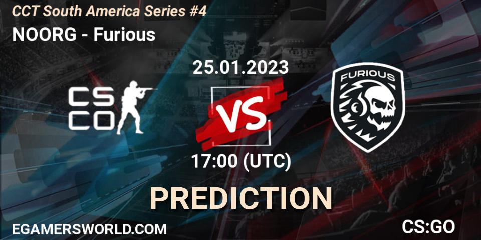Pronósticos NOORG - Furious. 25.01.2023 at 17:00. CCT South America Series #4 - Counter-Strike (CS2)