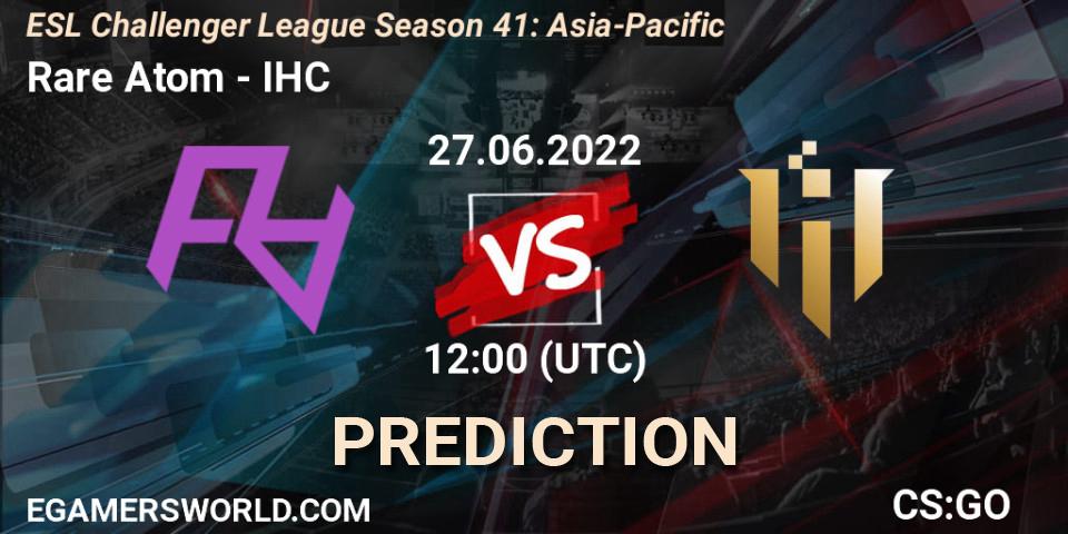 Pronósticos Rare Atom - IHC. 27.06.2022 at 12:00. ESL Challenger League Season 41: Asia-Pacific - Counter-Strike (CS2)