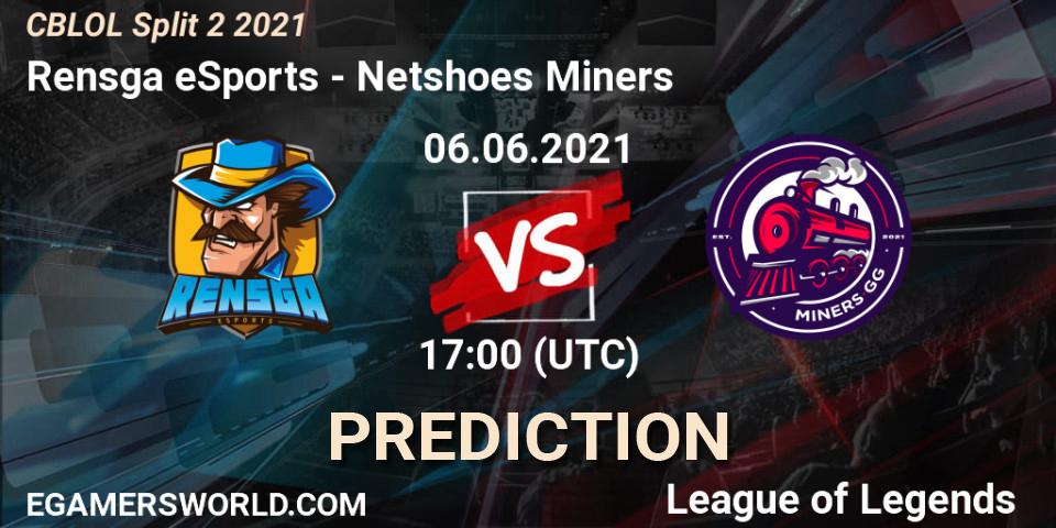 Pronósticos Rensga eSports - Netshoes Miners. 06.06.2021 at 17:00. CBLOL Split 2 2021 - LoL