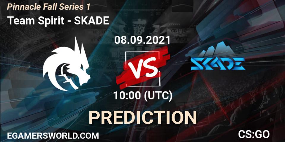 Pronósticos Team Spirit - SKADE. 08.09.2021 at 10:00. Pinnacle Fall Series #1 - Counter-Strike (CS2)