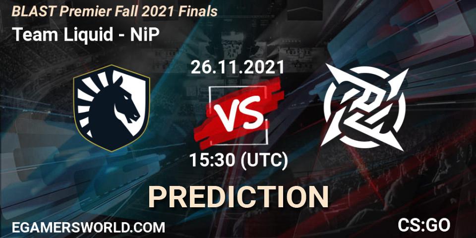 Pronósticos Team Liquid - NiP. 26.11.21. BLAST Premier Fall 2021 Finals - CS2 (CS:GO)