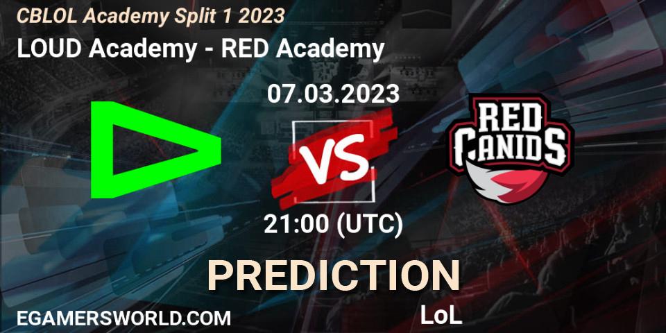 Pronósticos LOUD Academy - RED Academy. 07.03.2023 at 21:00. CBLOL Academy Split 1 2023 - LoL