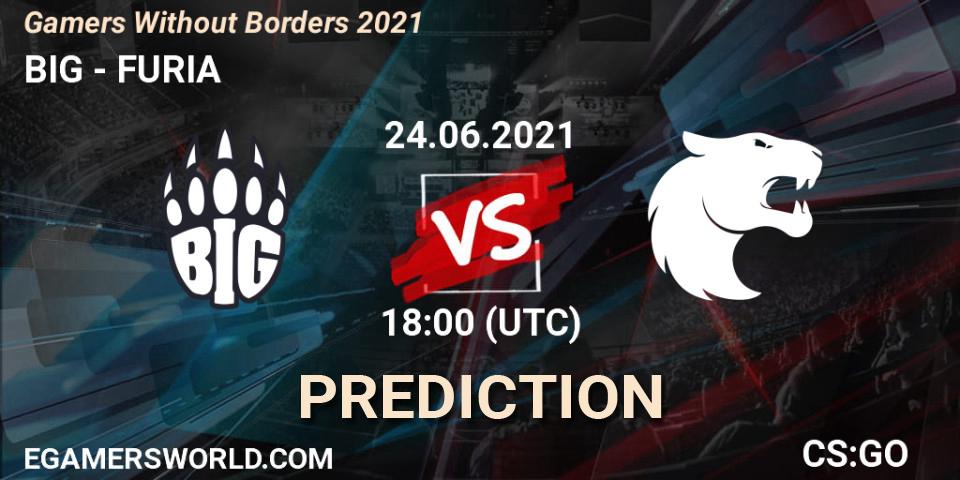 Pronósticos BIG - FURIA. 24.06.2021 at 19:05. Gamers Without Borders 2021 - Counter-Strike (CS2)
