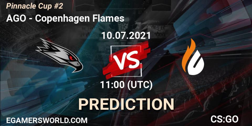Pronósticos AGO - Copenhagen Flames. 10.07.2021 at 11:00. Pinnacle Cup #2 - Counter-Strike (CS2)