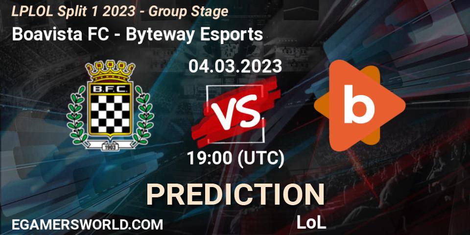 Pronósticos Boavista FC - Byteway Esports. 09.02.23. LPLOL Split 1 2023 - Group Stage - LoL