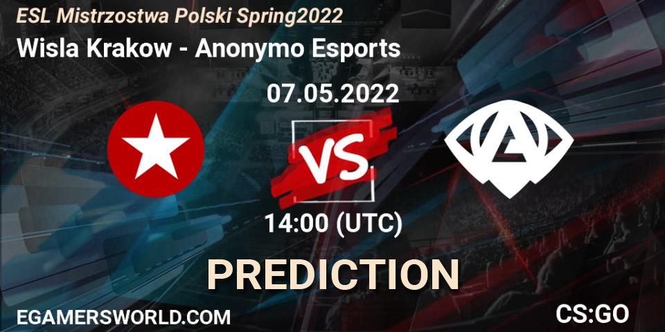 Pronósticos Wisla Krakow - Anonymo Esports. 07.05.22. ESL Mistrzostwa Polski Spring 2022 - CS2 (CS:GO)