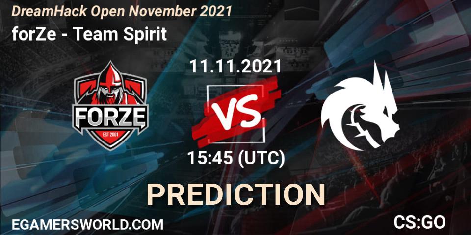 Pronósticos forZe - Team Spirit. 11.11.21. DreamHack Open November 2021 - CS2 (CS:GO)